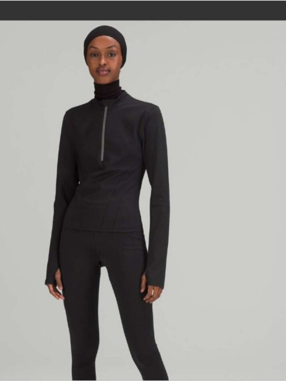 Lululemon Luxtreme Running Half-Zip In Black